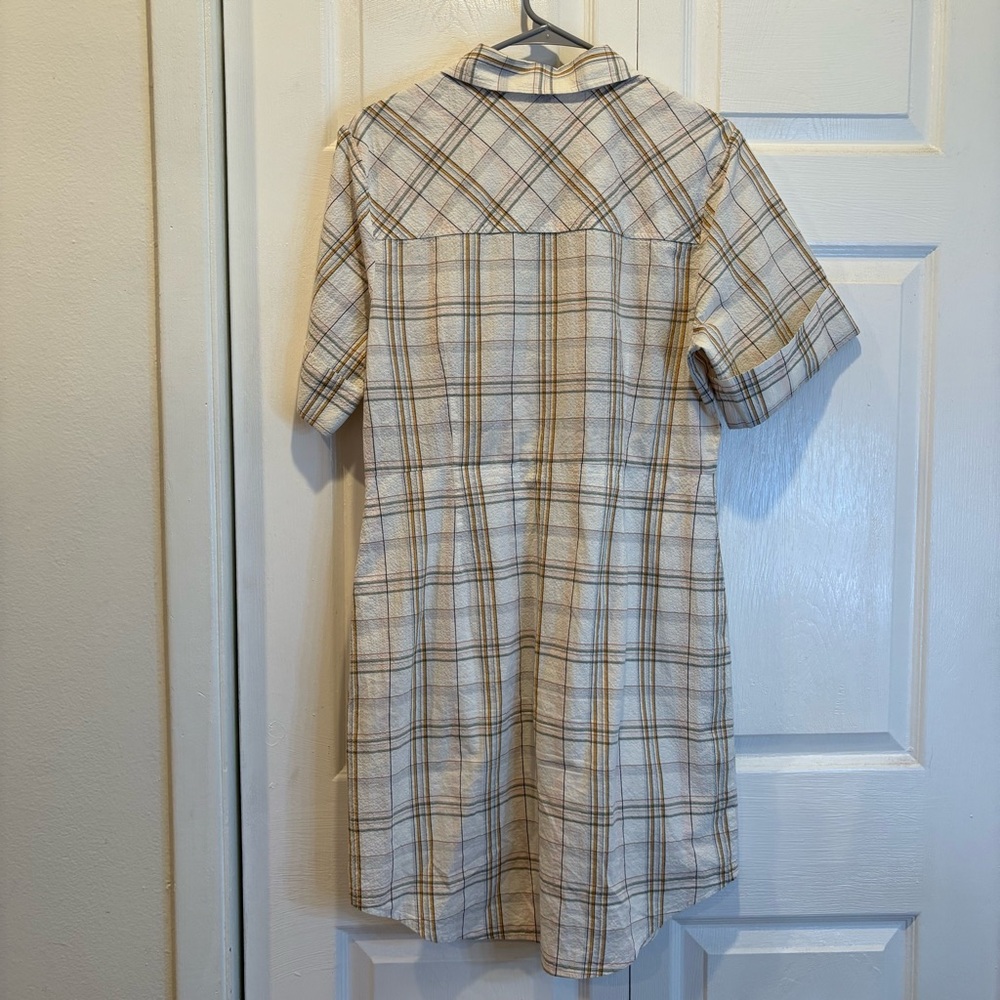 Veronica Beard Cream and Brown Checkered Mini Dress - Picture 10 of 10